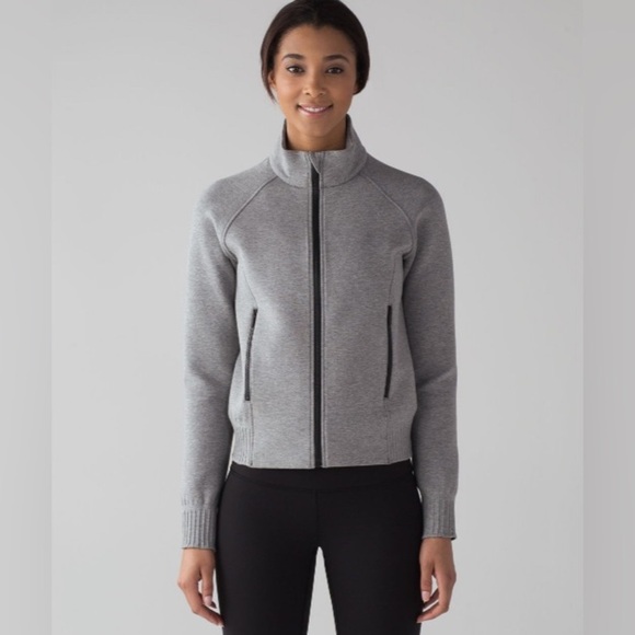 lululemon athletica Jackets & Blazers - LULULEMON ATHLETICA NTS Jacket in Heathered Medium Gray and Black